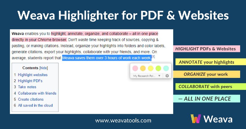 Weava Highlighter - Free Research Tool for PDFs & Webpages