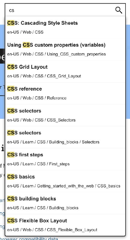 How MDN’s autocomplete search works