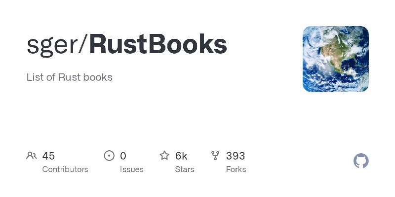 GitHub - sger/RustBooks: List of Rust books