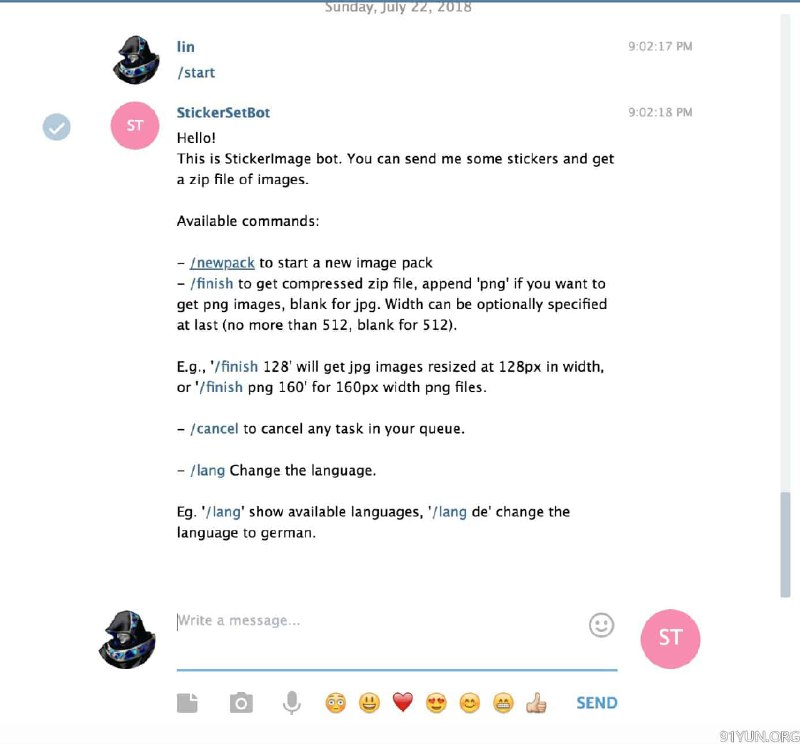 教程:如何导出telegram表情 - 91云(91yun.co)