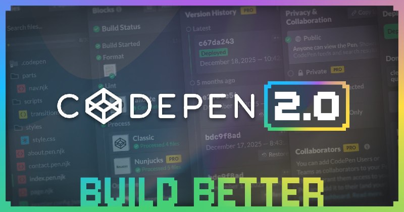CodePen – Online Code Editor For Building & Deploying Websites