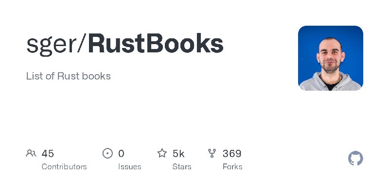 GitHub - sger/RustBooks: List of Rust books