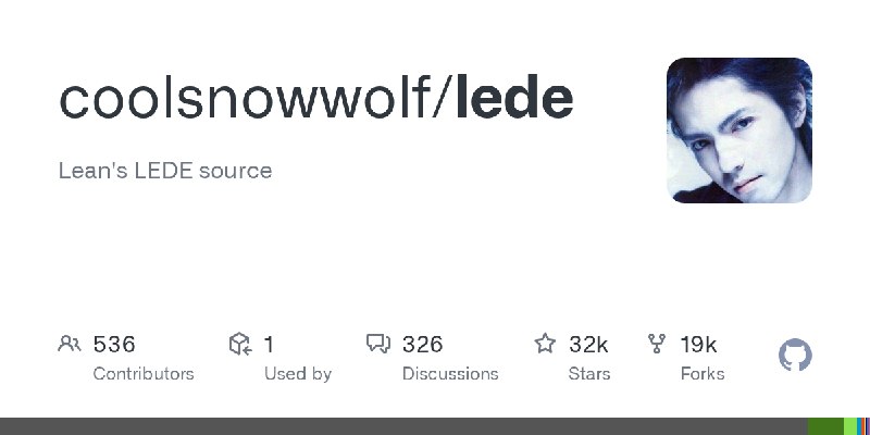 GitHub - coolsnowwolf/lede: Lean's LEDE source