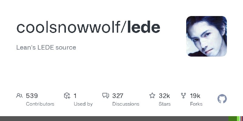 GitHub - coolsnowwolf/lede: Lean's LEDE source