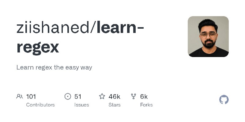GitHub - ziishaned/learn-regex: Learn regex the easy way