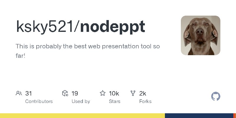 GitHub - ksky521/nodeppt: This is probably the best web presentation tool so far!