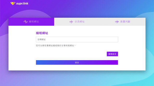 Supr.Link 超級縮網址，可分流、判斷裝置導入不同目標頁面