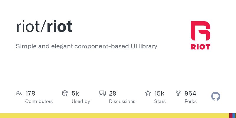 GitHub - riot/riot: Simple and elegant component-based UI library