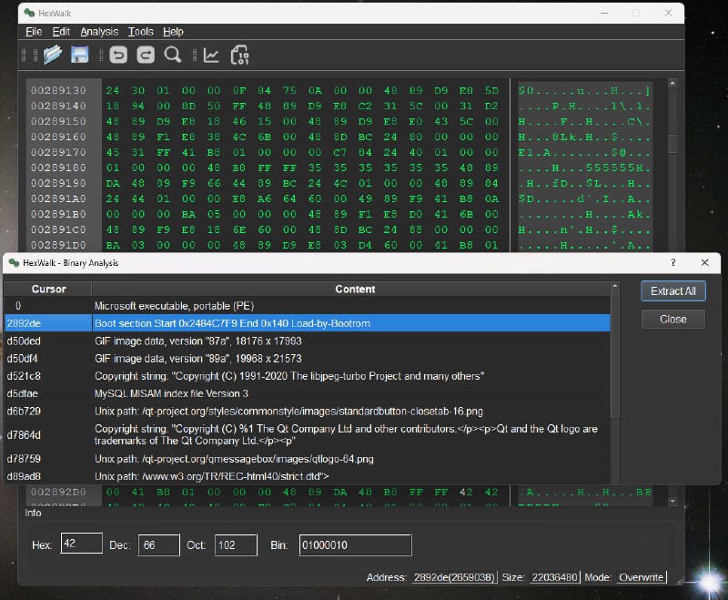 HexWalk - Hex Editor/Viewer/Analyzer