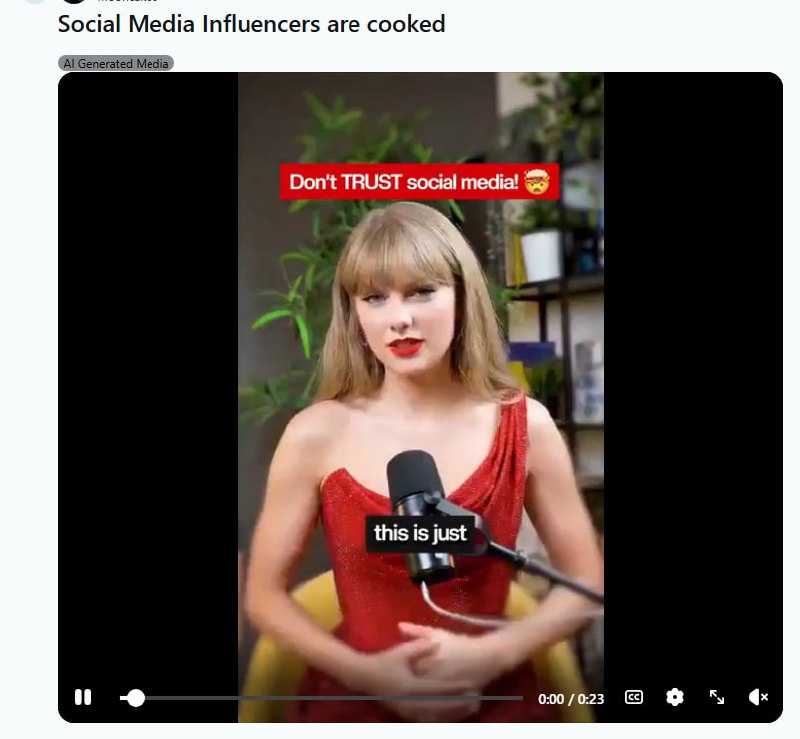 当AI能伪造一切，我们还能相信什么 | 帖子一段展示AI生成名人虚假视频的内容在Reddit引发热议