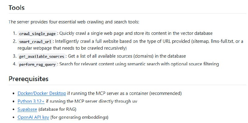Crawl4AI RAG MCP Server
