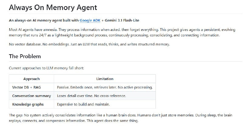 Always On Memory Agent