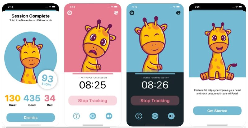 Posture Pal - 用 AirPods 来改善体态Posture Pal 通过 AirPods 耳机中动作传感器帮助您提升颈部和肩膀的体态