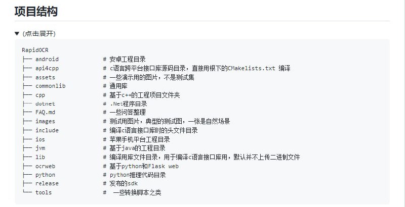 基于PaddleOCR & OnnxRuntime的跨平台OCR库百度paddlepaddle工程化不是太好，为了方便大家在各种端上进行ocr推理，我们将它转换为onnx格式，使用python/c++/java/swift/c# 将它移植到各个平台