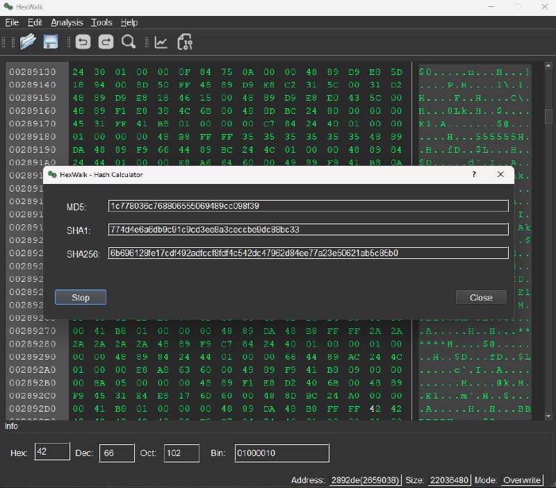 HexWalk - Hex Editor/Viewer/Analyzer