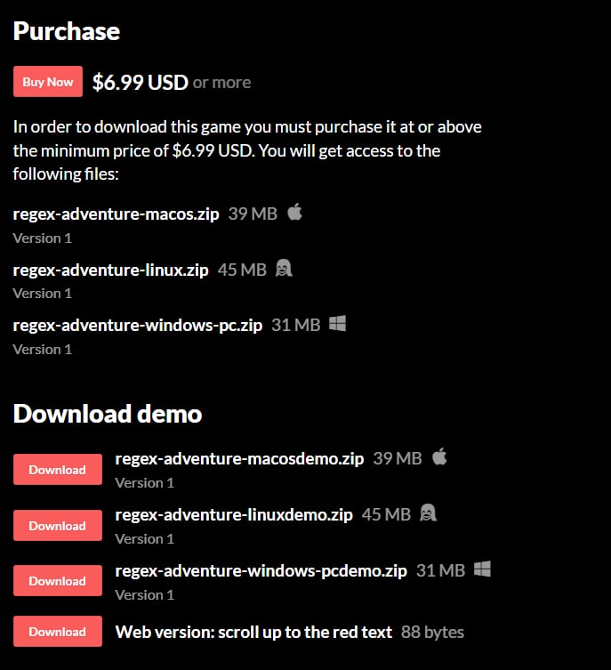 通过游戏来学正则表达式，网页演示版有8级，付费版有20多个关卡Demo | 主页 | #正则表达式通过游戏来学正则表达式，网页演示版有8级，付费版有20多个关卡Demo | 主页 | #正则表达式