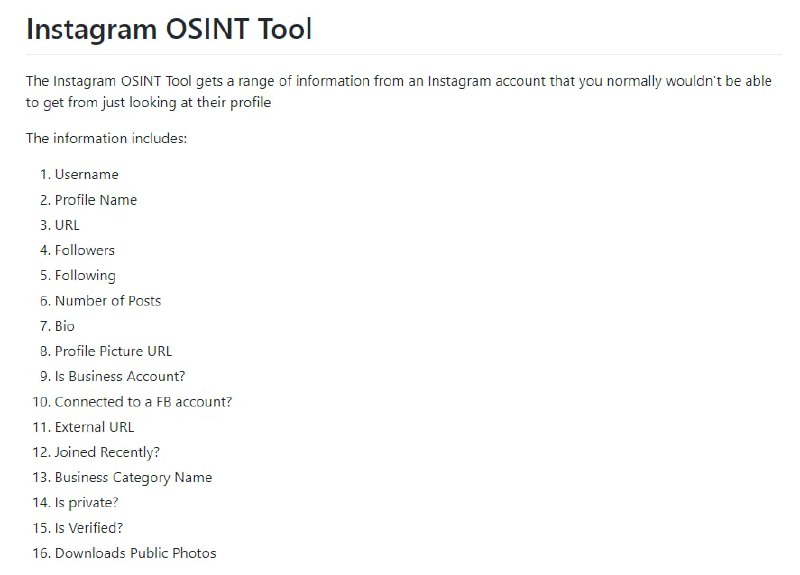 Instagram OSINT工具可以从Instagram帐户中获取一系列信息，而通常情况下，仅通过查看他们的个人资料就无法获得这些信息 #工具