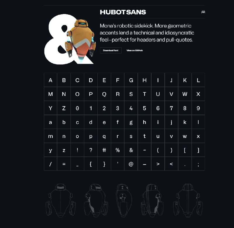 Mona Sans、 Hubot Sans
