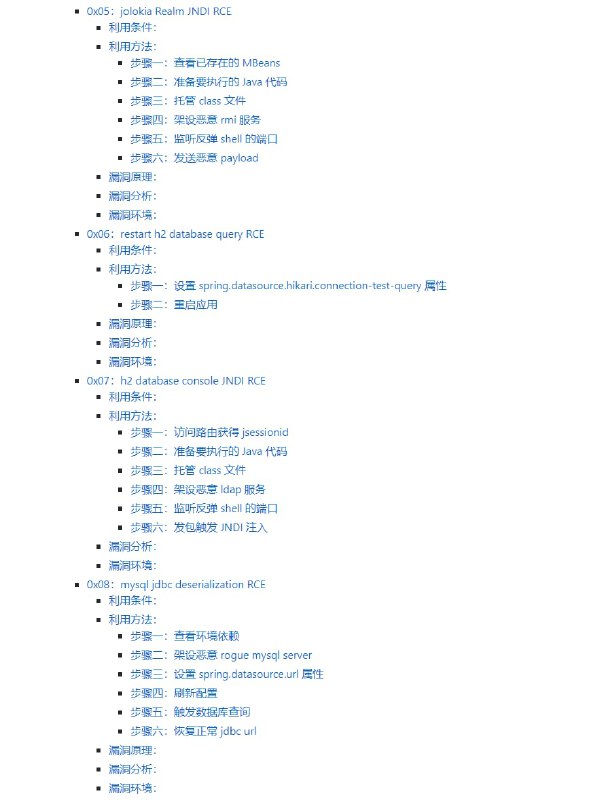 Spring Boot 相关漏洞学习资料，利用方法和技巧合集，黑盒安全评估 check listSpring Boot 相关漏洞学习资料，利用方法和技巧合集，黑盒安全评估 check list