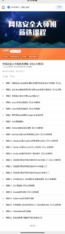 【新课】马士兵网络安全大师班