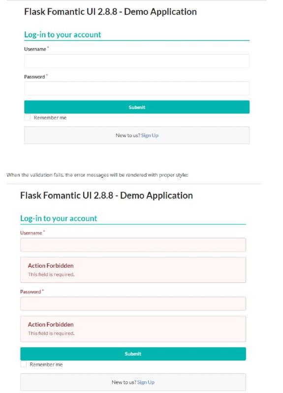 Flask-FomanticUI