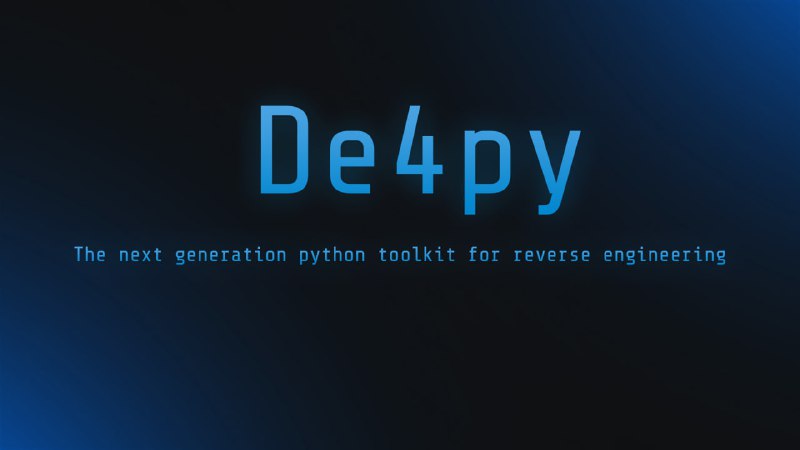 用于Python逆向工程的工具包，特点包括高级反混淆、执行Python代码、字符串提取、移除退出函数、获取所有函数、Pyshell图形界面等功能，支持GUI和命令行，还有文件分析和行为监控功能