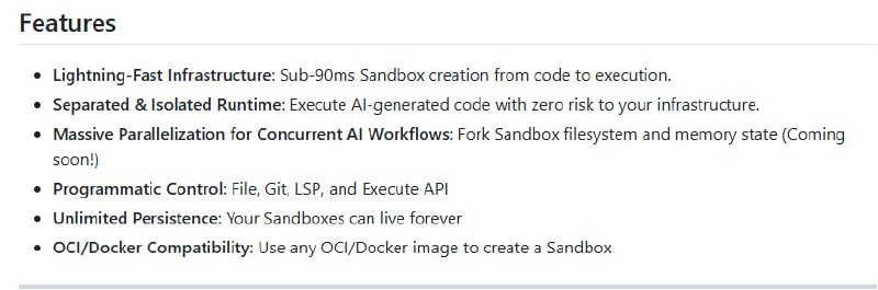 Daytona 是一个开源的安全弹性基础设施，专门为运行 AI 生成代码设计