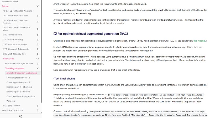 A brief introduction to chunking
