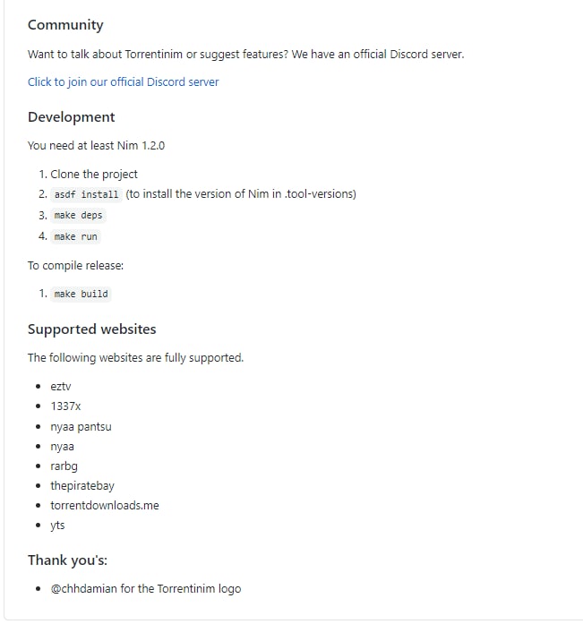 Torrentinim – 低内存占用，仅 API 的 Torrent #搜索引擎