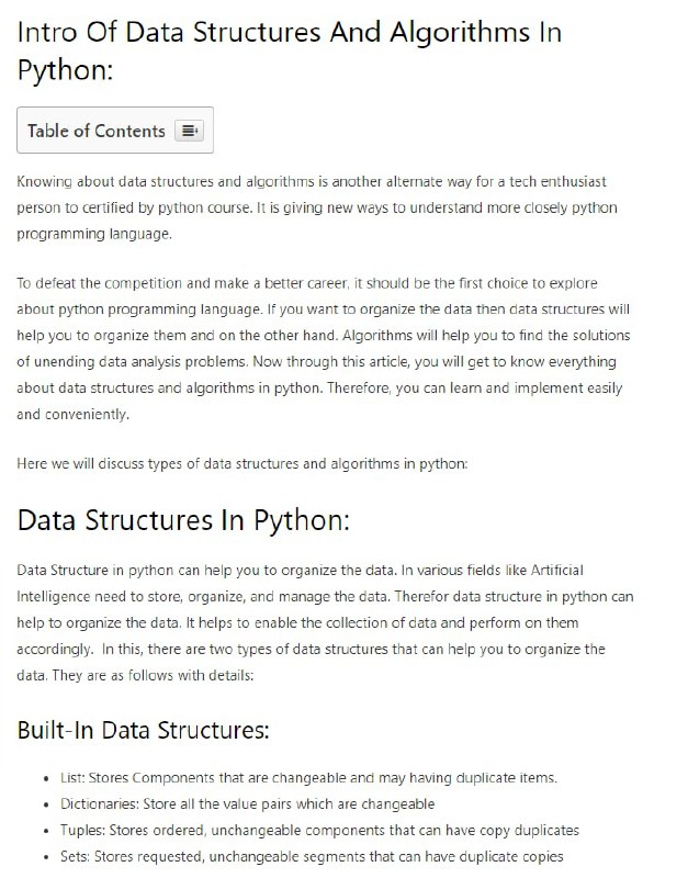 Python中重要的数据结构和算法 #python