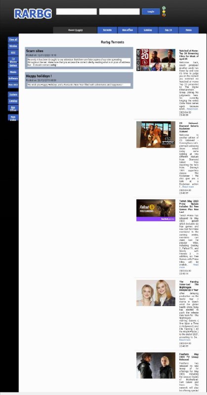 RARBG是一个成立于2008年的网站，它提供BT种子文件和磁力链接，使用BitTorrent协议实现文件共享