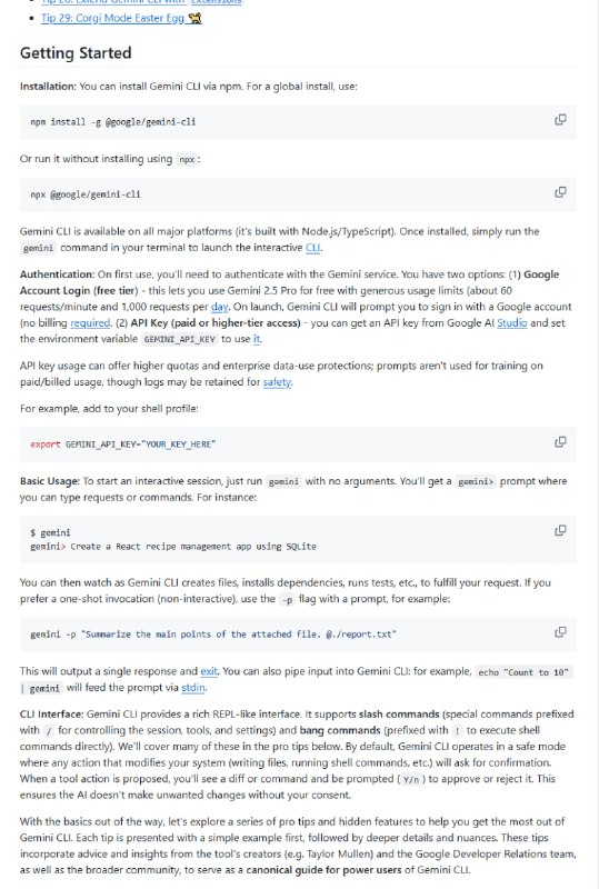 Gemini CLI Tips & Tricks
