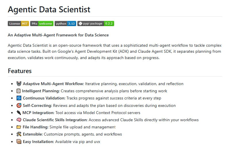 数据科学工作流程复杂，涉及规划、执行、验证和反思多个环节，单靠传统工具难以高效协作和持续优化