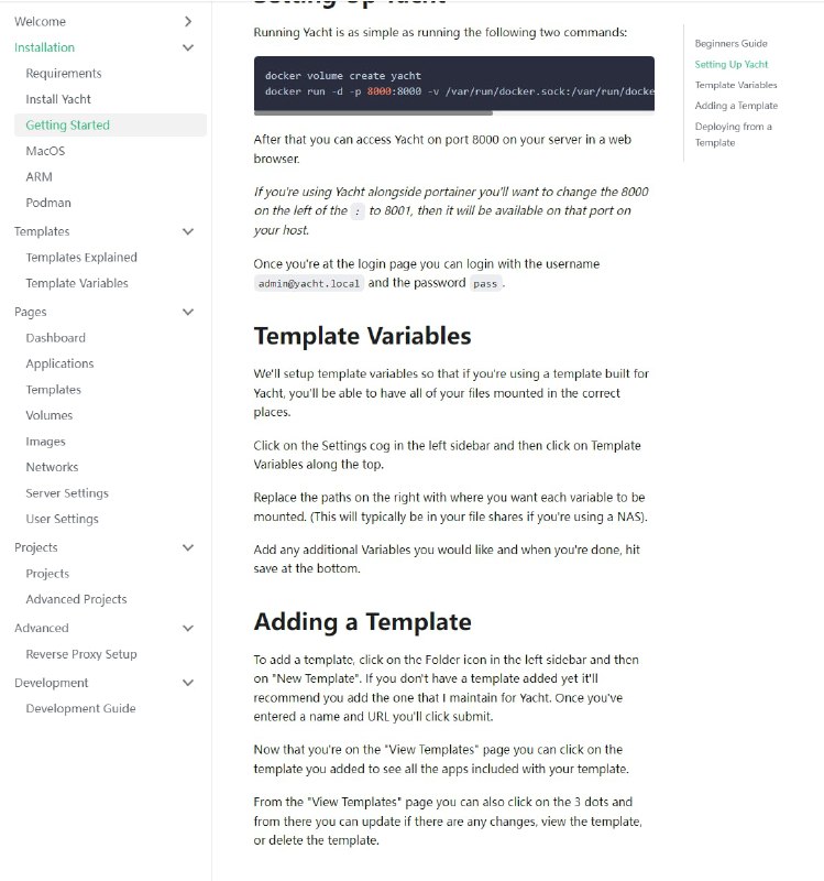 acht – 用于管理Docker容器的Web界面特性