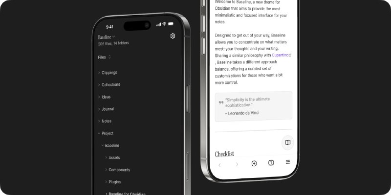 为 Obsidian 主题体验设立新基准，兼具极简与丰富自定义，助你打造专属笔记空间