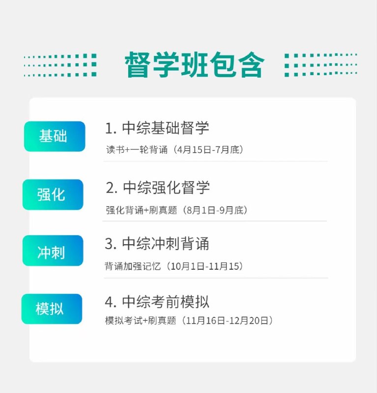 计算机/法硕/教育学/心理学/西综/中综/美术学督学班开始招生啦1.单科368/两科568/三科768/四科9682.让你每一天都知道要做什么3.专业课全程陪伴督学4.任务带背+不定期测试+全程答疑督学班专业课4.5日前购买优惠力度较大计算机/法硕/教育学/心理学/西综/中综/美术学督学班开始招生啦1.单科368/两科568/三科768/四科9682.让你每一天都知道要做什么3.专业课全程陪伴督学4.任务带背+不定期测试+全程答疑督学班专业课4.5日前购买优惠力度较大