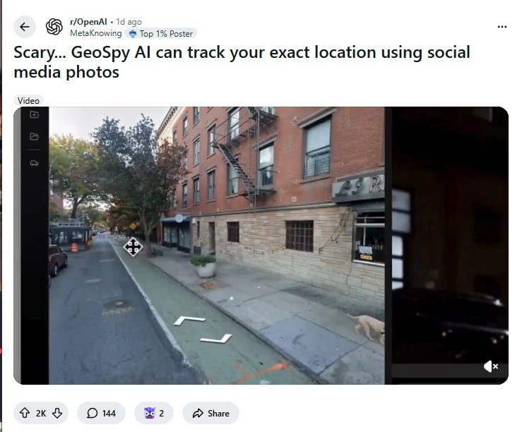 你的照片正在出卖你的位置 | 帖子最近一个叫GeoSpy的AI工具在社交媒体上引发热议