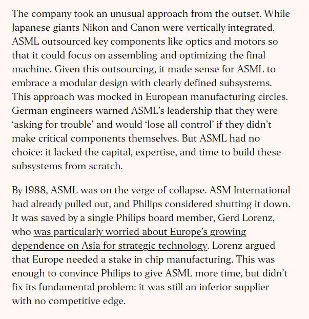 ASML 凭什么垄断光刻？真正的护城河从不是单一技术 | blog提要