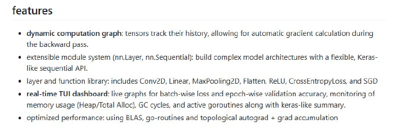 go-torch ，一个用纯 Go 从头构建的开源深度学习框架