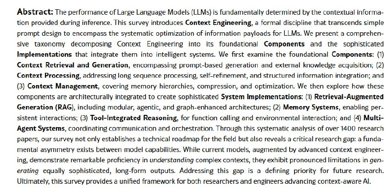 A Survey of Context Engineering for Large Language Models
