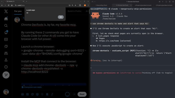 Chrome DevTools 搭配 Claude MCP