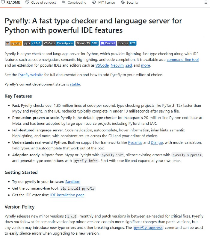 Pyrefly 是一款专为 Python 打造的高性能类型检查器与语言服务器