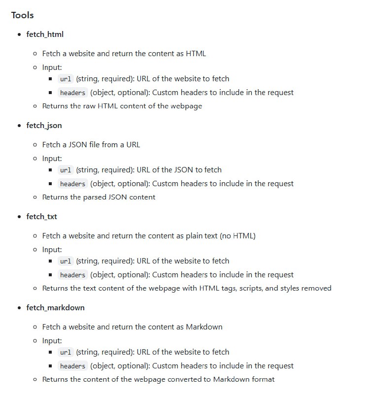 Fetch MCP Server