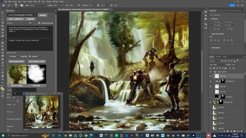 自动 Photoshop-Stable-扩散插件使用Auto-Photoshop-StableDiffusion-Plugin，你可以直接在Photoshop中使用Automatic1111 Stable Diffusion的功能，而无需在程序之间切换