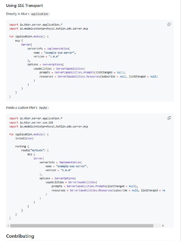Model Context Protocol Kotlin SDK