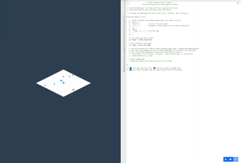 machinegame - 一个多人浏览器 #游戏 ，您可以在其中编写代码来玩