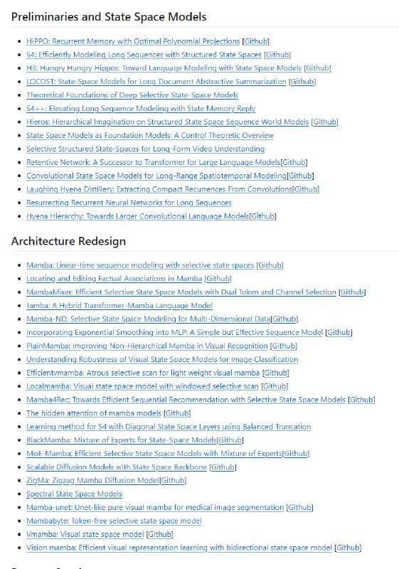 Mamba相关文献资源列表 | Awesome_Mamba | #文献Mamba 架构是深度学习领域的开创性框架，以其选择性状态空间和处理复杂数据结构的效率而闻名