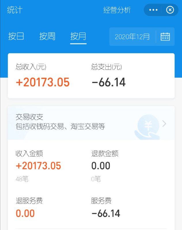 12月代理收入