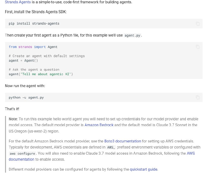 Strands Agents SDK