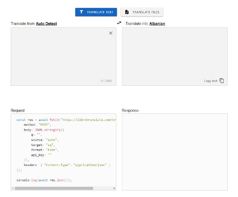 一个免费且开源的机器翻译API，完全自托管